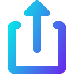 Upload Box 2 Icon from Core Gradient Set