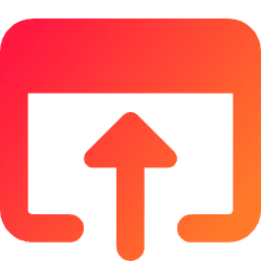 Upload Browser Icon from Core Gradient Set