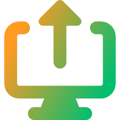 Upload Computer Icon from Core Gradient Set