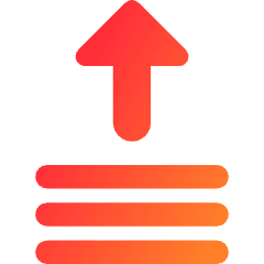 Upload Stack Icon from Core Gradient Set