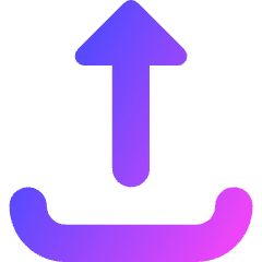 Upload Tray Icon from Core Gradient Set