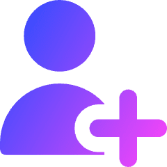User Add Plus Icon from Core Gradient Set