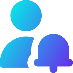 User Alert Bell Icon from Core Gradient Set