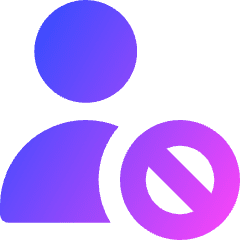 User Block Remove Icon from Core Gradient Set