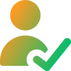 User Check Validate Icon from Core Gradient Set