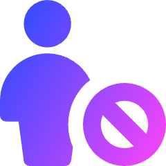 User Full Body Block Remove Icon from Core Gradient Set