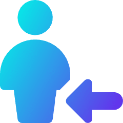 User Full Body Followers Icon from Core Gradient Set