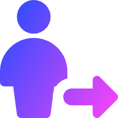 User Full Body Following Icon from Core Gradient Set