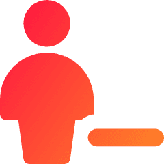 User Full Body Remove Subtract Icon from Core Gradient Set