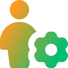 User Full Body Setting Gear Icon from Core Gradient Set