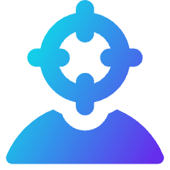 User Head Focus Icon from Core Gradient Set
