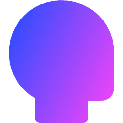 User Head Side Icon from Core Gradient Set
