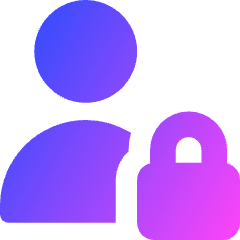 User Lock Privacy Icon from Core Gradient Set