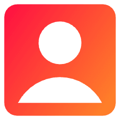 User Square Single Icon from Core Gradient Set