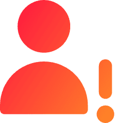 User Warning Icon from Core Gradient Set