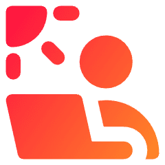 User Work Laptop Outdoor Icon from Core Gradient Set