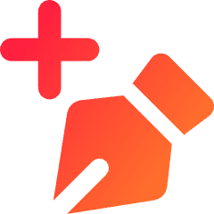 Pen Tool Add Icon from Core Gradient Set