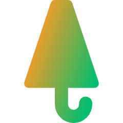 Closed Umbrella Icon from Core Gradient Set