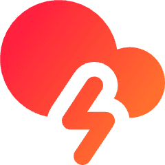 Lightning Cloud Icon from Core Gradient Set