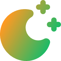 Moon Stars Icon from Core Gradient Set