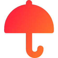 Open Umbrella Icon from Core Gradient Set