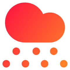 Snow Cloud Icon from Core Gradient Set