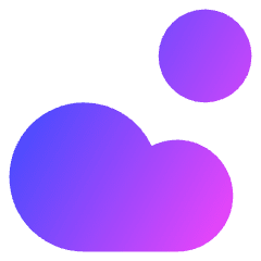 Sun Cloud Icon from Core Gradient Set