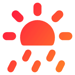 Sun Rain Icon from Core Gradient Set