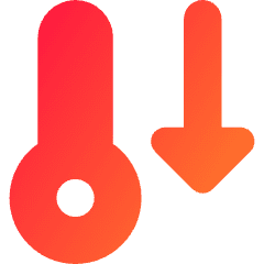 Thermometer Decrease Icon from Core Gradient Set
