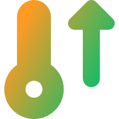 Thermometer Increase Icon from Core Gradient Set
