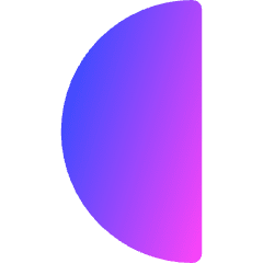 Third Quarter Moon Icon from Core Gradient Set