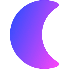 Waning Cresent Moon Icon from Core Gradient Set