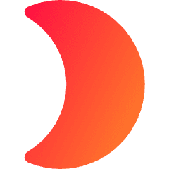 Waxing Cresent Moon Icon from Core Gradient Set