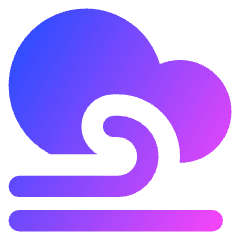 Wind Cloud Icon from Core Gradient Set
