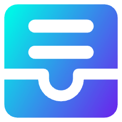 Inbox Content Icon from Core Gradient Set