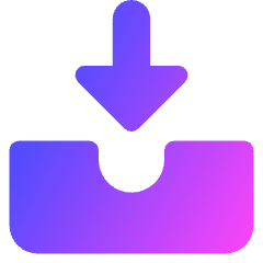 Inbox Tray 1 Icon from Core Gradient Set