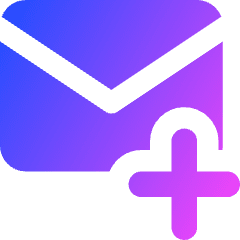 Mail Add Icon from Core Gradient Set