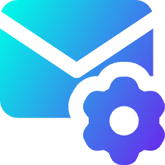 Mail Setting Gear Icon from Core Gradient Set