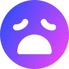 Smiley Devastated Icon from Core Gradient Set