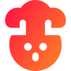 Smiley Mind Blown Icon from Core Gradient Set