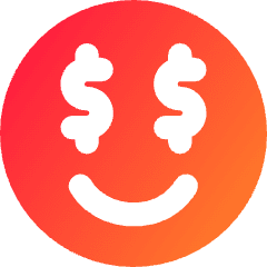 Smiley Rich Icon from Core Gradient Set