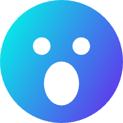 Smiley Surprised Icon from Core Gradient Set