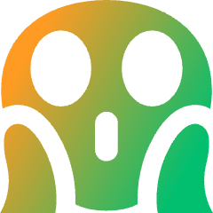 Smiley Very Shocked Icon from Core Gradient Set