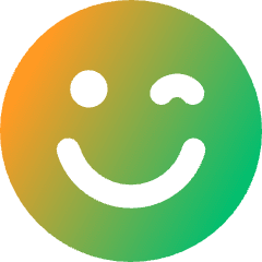Smiley Wink Icon from Core Gradient Set