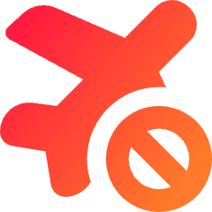 No Flight Airport 1 Icon from Core Gradient Set