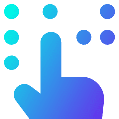 Braille Blind Icon from Core Gradient Set