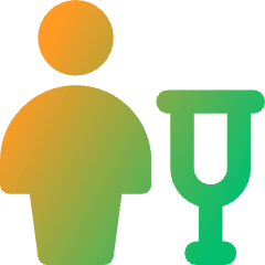 Crutch Icon from Core Gradient Set