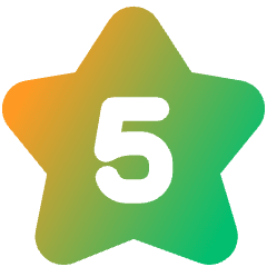 Hotel Five Star Icon from Core Gradient Set