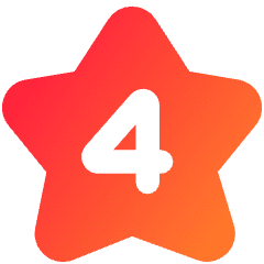 Hotel Four Star Icon from Core Gradient Set