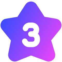 Hotel Three Star Icon from Core Gradient Set